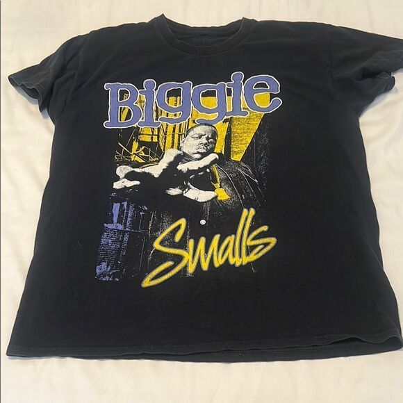 Black Biggie Smalls men’s size large short sleeve concert tshirt GUC - Picture 3 of 7